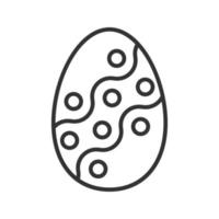Easter egg linear icon. Thin line illustration. Contour symbol. Vector isolated outline drawing