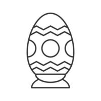 Easter egg linear icon. Thin line illustration. Contour symbol. Vector isolated outline drawing