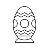 Easter egg linear icon. Thin line illustration. Contour symbol. Vector isolated outline drawing