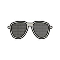 Pinhole glasses color icon. Stenopeic glasses. Medical spectacles with holes. Isolated vector illustration