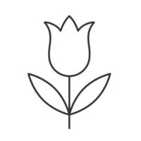 Tulip linear icon. Thin line illustration. Contour symbol. Vector isolated outline drawing