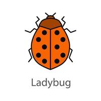 Ladybug color icon. Ladybird. Insect. Isolated vector illustration