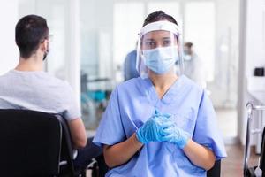 Nurse looking at camera photo