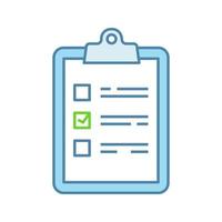 Task planning color icon. Checklist. To do list. Project management. Tasks list. Isolated vector illustration