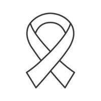 Anti HIV ribbon linear icon. Fighting against AIDS. Thin line illustration. World AIDS day. Contour symbol. Vector isolated outline drawing