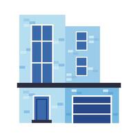 great blue building vector