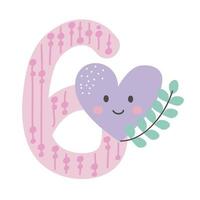 six baby month vector