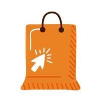 online shopping bag vector