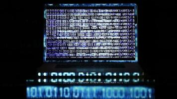 Computer bug and Glitch with Binary Codes video