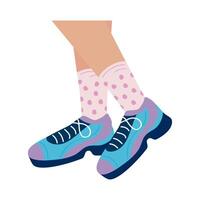 cool sneakers design vector