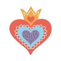 decorated heart illustration vector