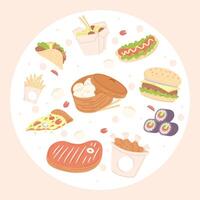 delicious foods poster vector