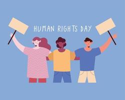 human rights day vector