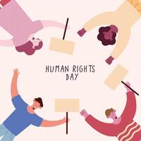 celebración del día de los derechos humanos vector