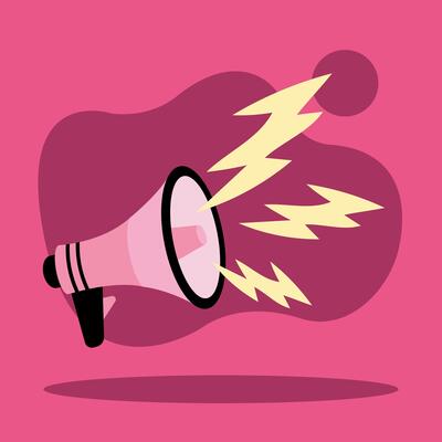 megaphone with rays icon