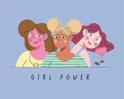 campaña de poder femenino vector