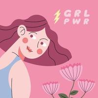 girl power poster vector