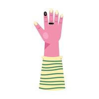 caucasian girl hand vector