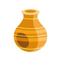 golden ceramic jar vector