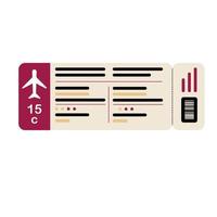 ticket flight travel vector