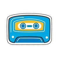 parche de cassette retro vector