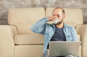 Freelancer drinking coffee photo