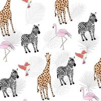 wild animals pattern vector