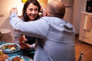 Happy couple with pregnancy news photo