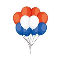 paraguay flag in balloons helium vector