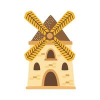 ireland windmill building vector