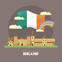 bienvenido a Irlanda vector