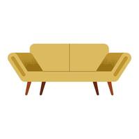 yellow couch livingroom vector