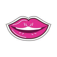 mouth patch pop art vector