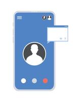 smartphone with conference vector