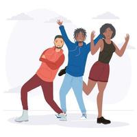 group of three friends vector
