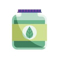 Isolated green jar vector