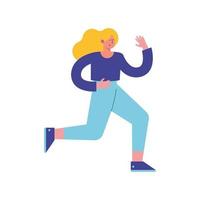 Woman running design vector