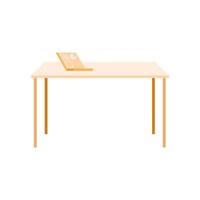 laptop with analytics on desk vector