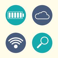 flat design gadgets technology icons vector