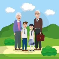 people family flat design image vector