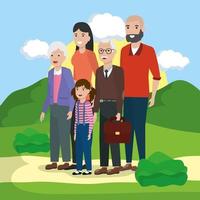 people family flat design image vector