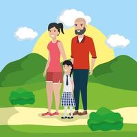 people family flat design image vector