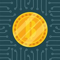 cryptocurrency money finance flat design vector