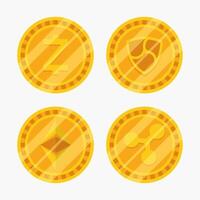 cryptocurrency money finance flat design vector