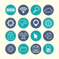 flat design gadgets technology icons vector