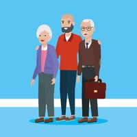 people family flat design image vector