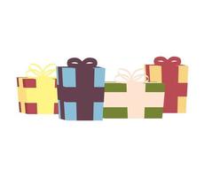 gifts boxes presents isolated icons vector