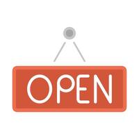 commercial open label hanging icon vector