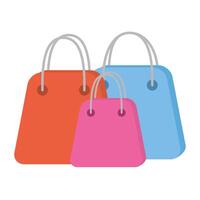 shopping bags paper commercial icons vector