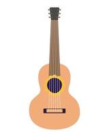 guitarra, instrumento musical, aislado, icono vector